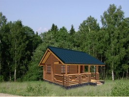 Дом из оцилиндрованного бревна ОД-029/2