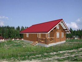 Дом из оцилиндрованного бревна ОД-062