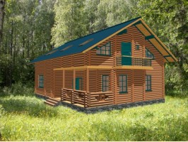 Дом из оцилиндрованного бревна ОД-234
